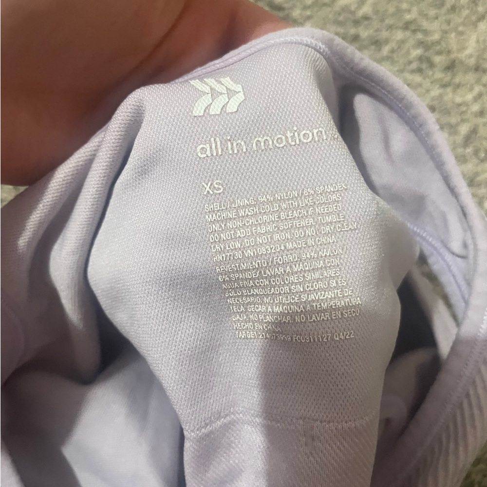 All in Motion Light Purple Activewear Top